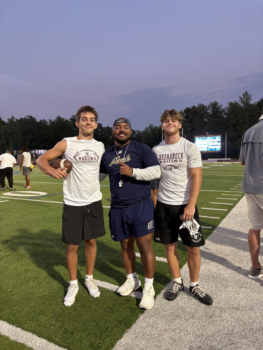 NateKropkowski's tweet photo. Had a great time at @Merrimack_FB camp today! 

Thank you @CoachGaines_1 for the invite and showing us around! Looking forward to staying in touch & hopefully visiting again soon! 

@broadneckfb @coachbom @JaredSmithFB @CoachRichU @JeffHecklinski @DMV_Hype @CoachAaronRHA @AACapitalSports @mdHSfootbal @RivalsHS @Big33MD