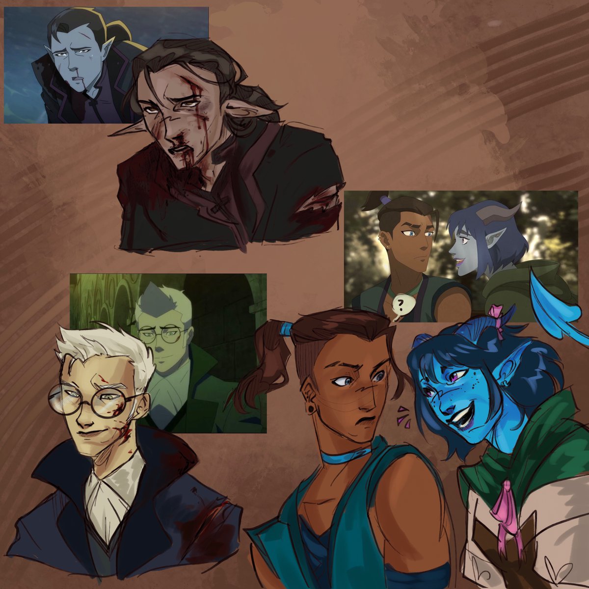 Graakky's tweet photo. redraws of some animated frames from #tlovm and #themightynein https://t.co/PgdNLpYSWu