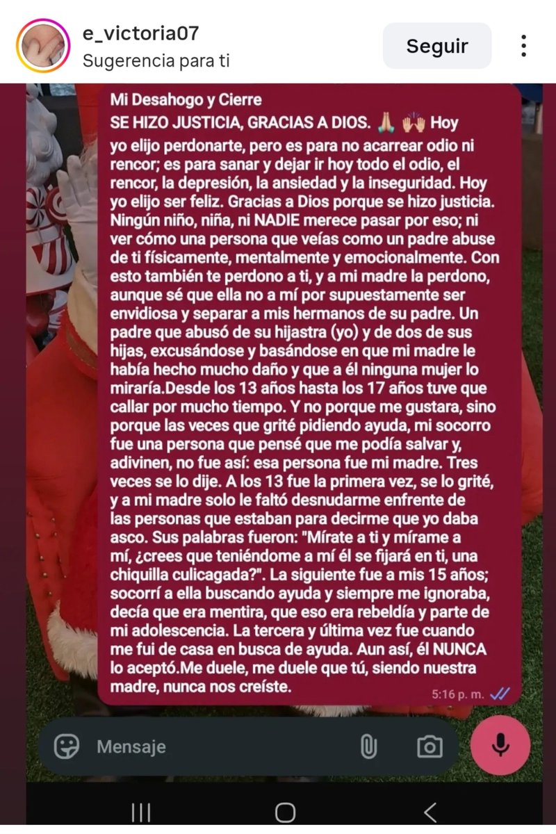 tuiteraintensap's tweet photo. Como esta historias cuántas más habrá sin conseguir justicia, cuando se supone que quien debe velar por la integridad de sus hijas les falla así. La mamá también debería ir presa https://t.co/gQCO0AzPxK