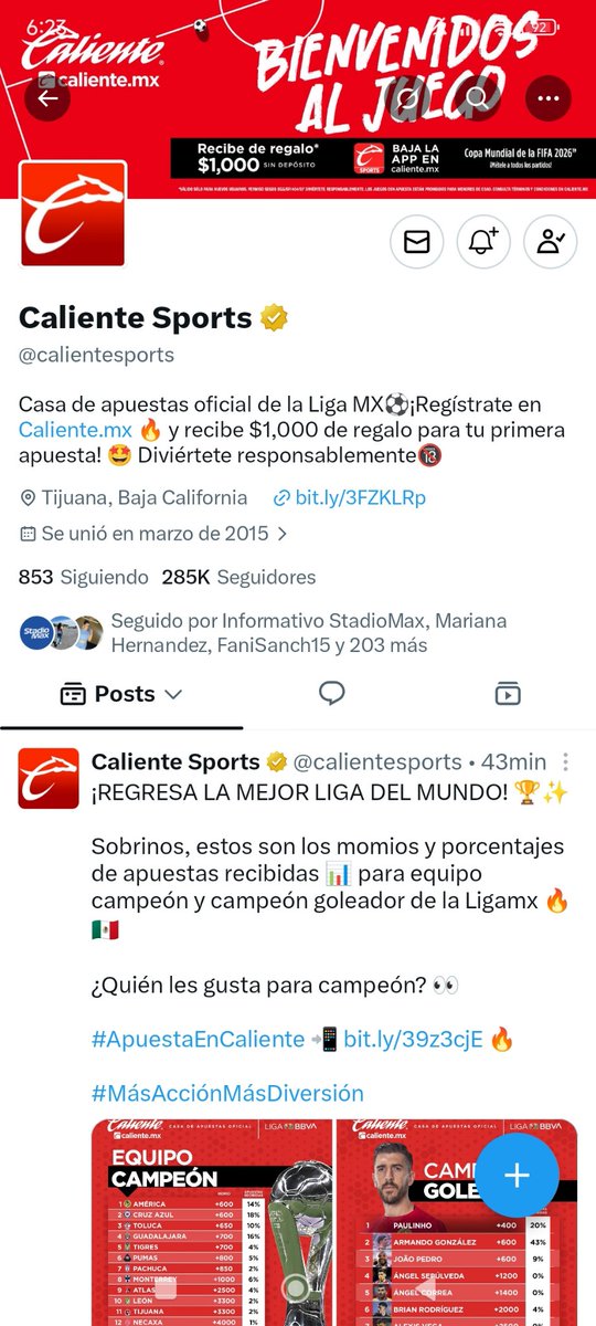 anahiag01's tweet photo. @LopezElizondo11 @Chivas @calientesports #MásAcciónMásDiversión 🔥 https://t.co/MpdBxOM29V