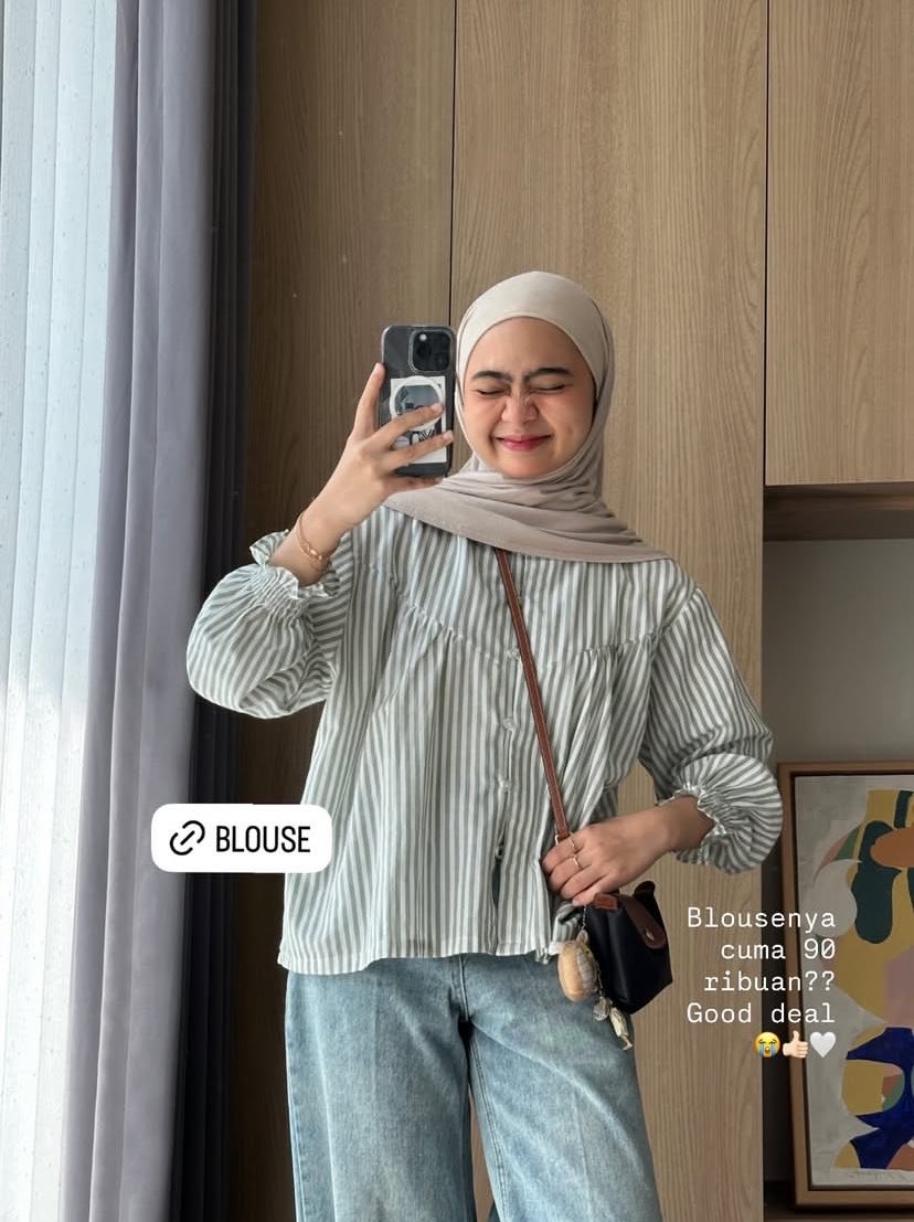 99naceah's tweet photo. wts blouse adjeekahijab warna olive new ya masih ada tag nya 80k https://t.co/R2NMB9JcO4