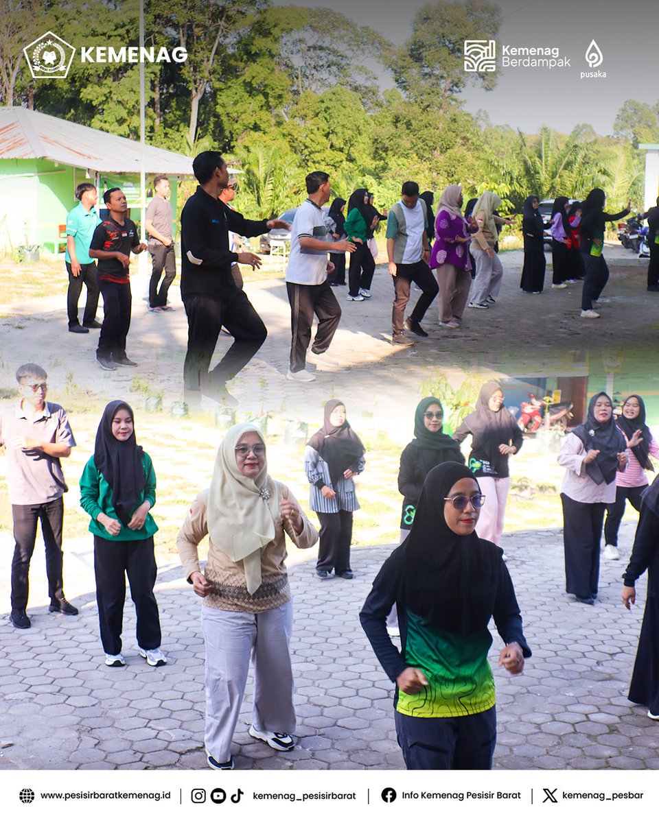 kemenag_pesbar's tweet photo. πΈ Dokumentasi Kegiatan
Kantor Kementerian Agama Kabupaten Pesisir Barat melaksanakan Senam Sehat sebagai wujud komitmen menjaga kesehatan, mempererat kebersamaan, dan meningkatkan semangat dalam memberikan pelayanan terbaik kepada masyarakat.
#KemenagPesisirBarat #SenamSehat https://t.co/ZkKmkXd3fR