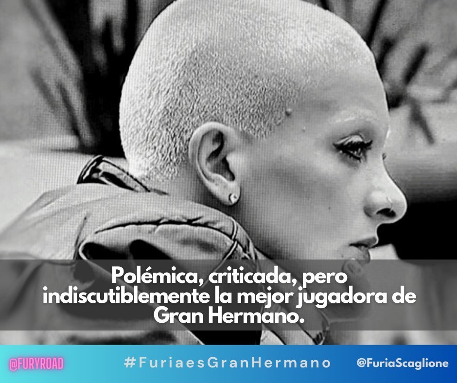Gatitapam's tweet photo. Furia Scaglione solo hay una, ninguna acomodada le llega a los talones. SOL AL 9009!! #GranHermano https://t.co/5KNZqApcny