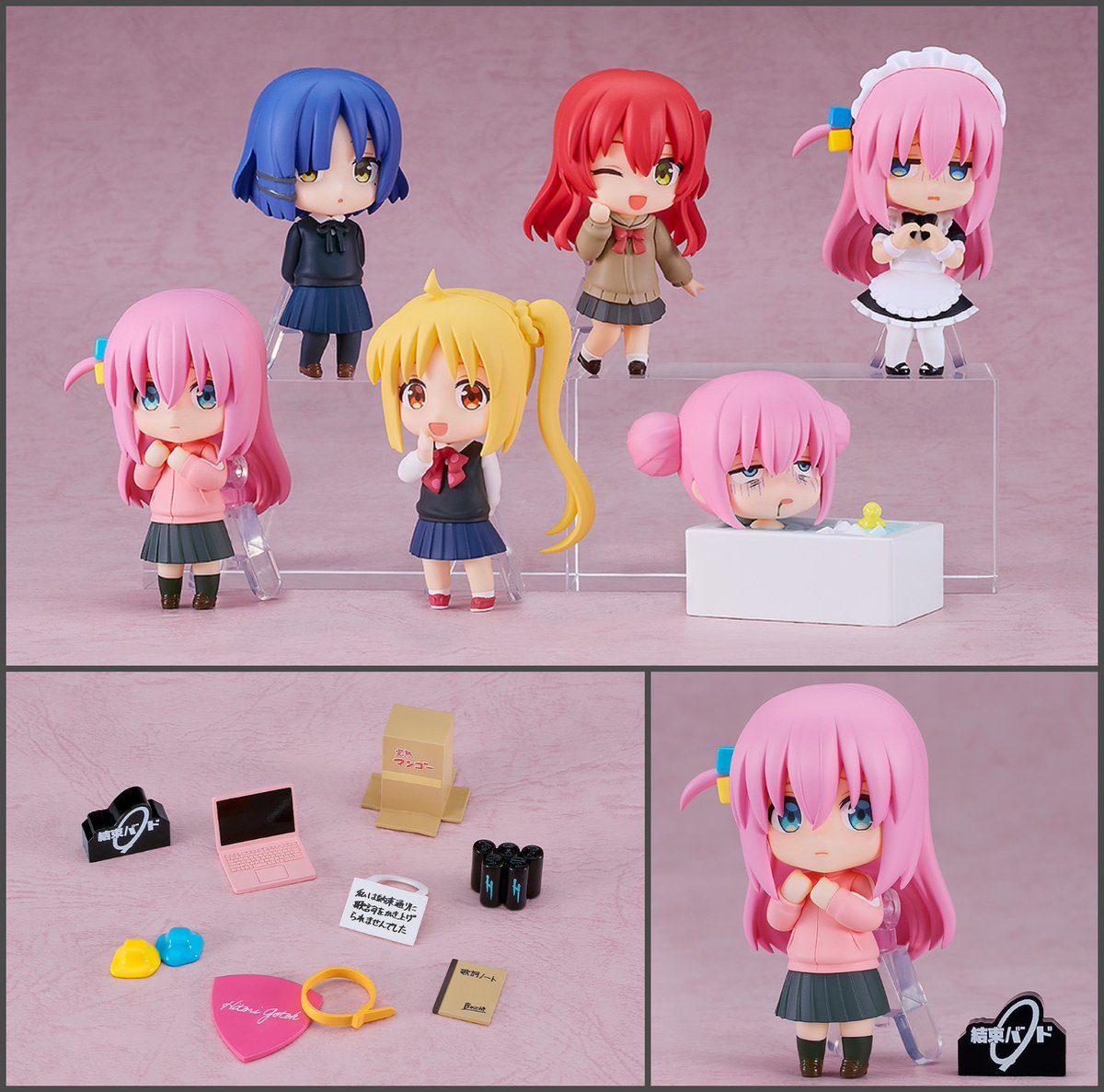 GoodSmile_US's tweet photo. Nendoroid Surprise Bocchi The Rock! is back for a rerelease! If you missed out before, now’s your chance to secure this boxset of all your favorite Kessoku band members! Preorder now at GOODSMILE ONLINE SHOP US!

Shop: https://t.co/vlEui2XmbC

#BocchiTheRock #Goodsmile https://t.co/689qigET8D