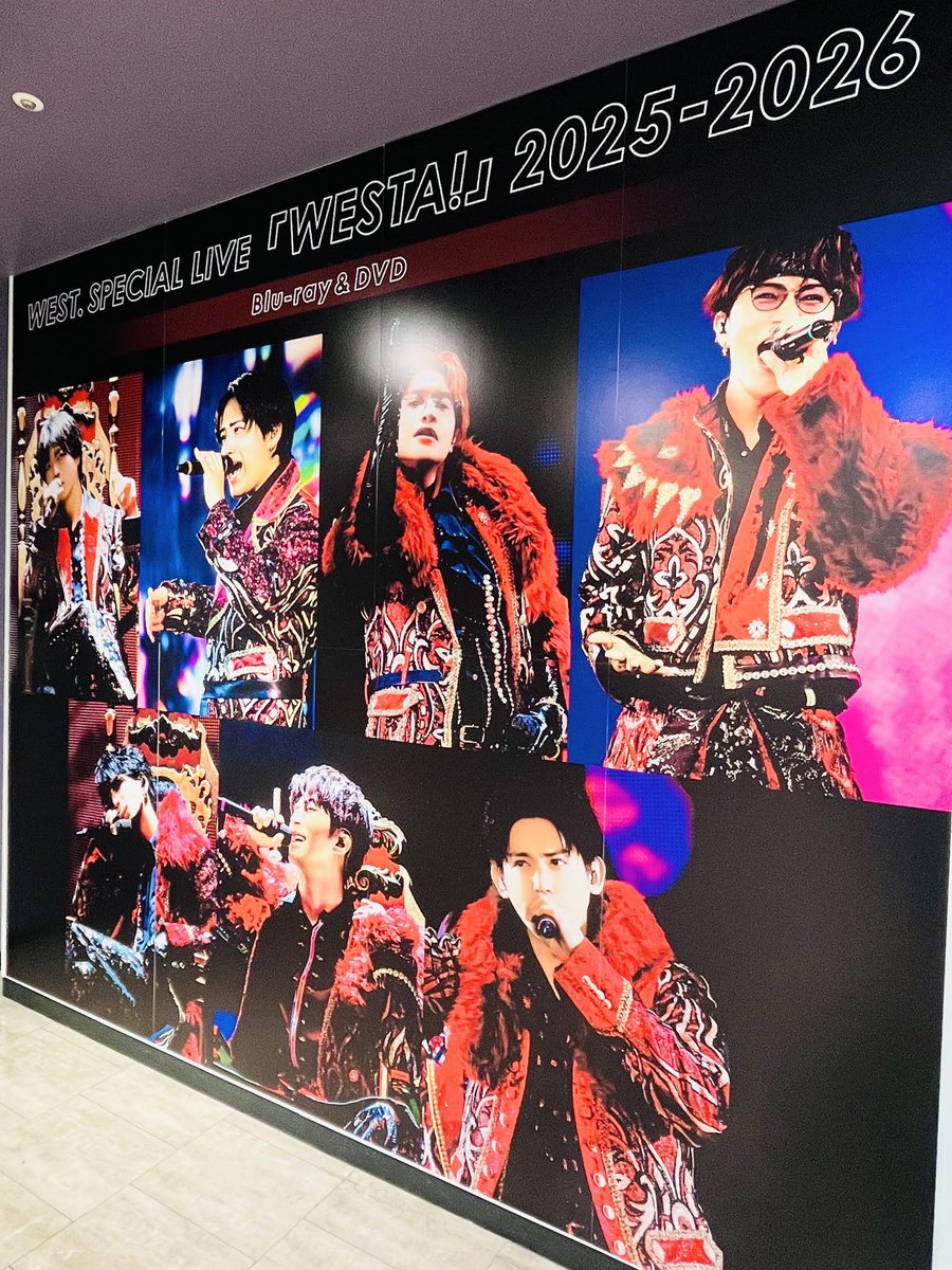 TOWER_Shibuya's tweet photo. 📢#タワ渋のお知らせ

＼ 本日も追加入荷🚚／
#WESTꓸ SPECIAL LIVE DVD&amp;Blu-ray
『#WESTA!』 2025-2026
全形態在庫ございます！

＼撮影は平日がおすすめ🌈／
『WESTA!』発売記念大型パネルは
4Fレジ横展示スペースにございます✨
タワ渋でお待ちしてます🤗(沙) https://t.co/kQ0sor3xzZ