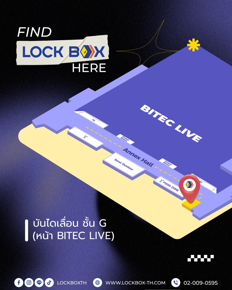 lockboxno1's tweet photo. 📍 LOOKING FOR LOCK BOX?
Level G – Near the Escalator
อย่าลืมให้เราดูแลสัมภาระของคุณ!
#LockBox #LockBoxใกล้ฉัน
#TENCORE0110Concert #ฝากของ https://t.co/xY1jxuxCl6