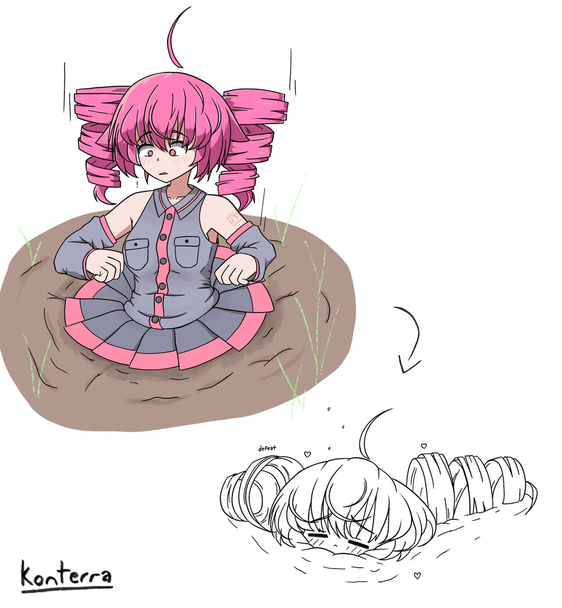 booeyr2x2's tweet photo. Kasane Teto sinking in quicksand for @StupidSkizzles !! https://t.co/QzCU1KyFVy