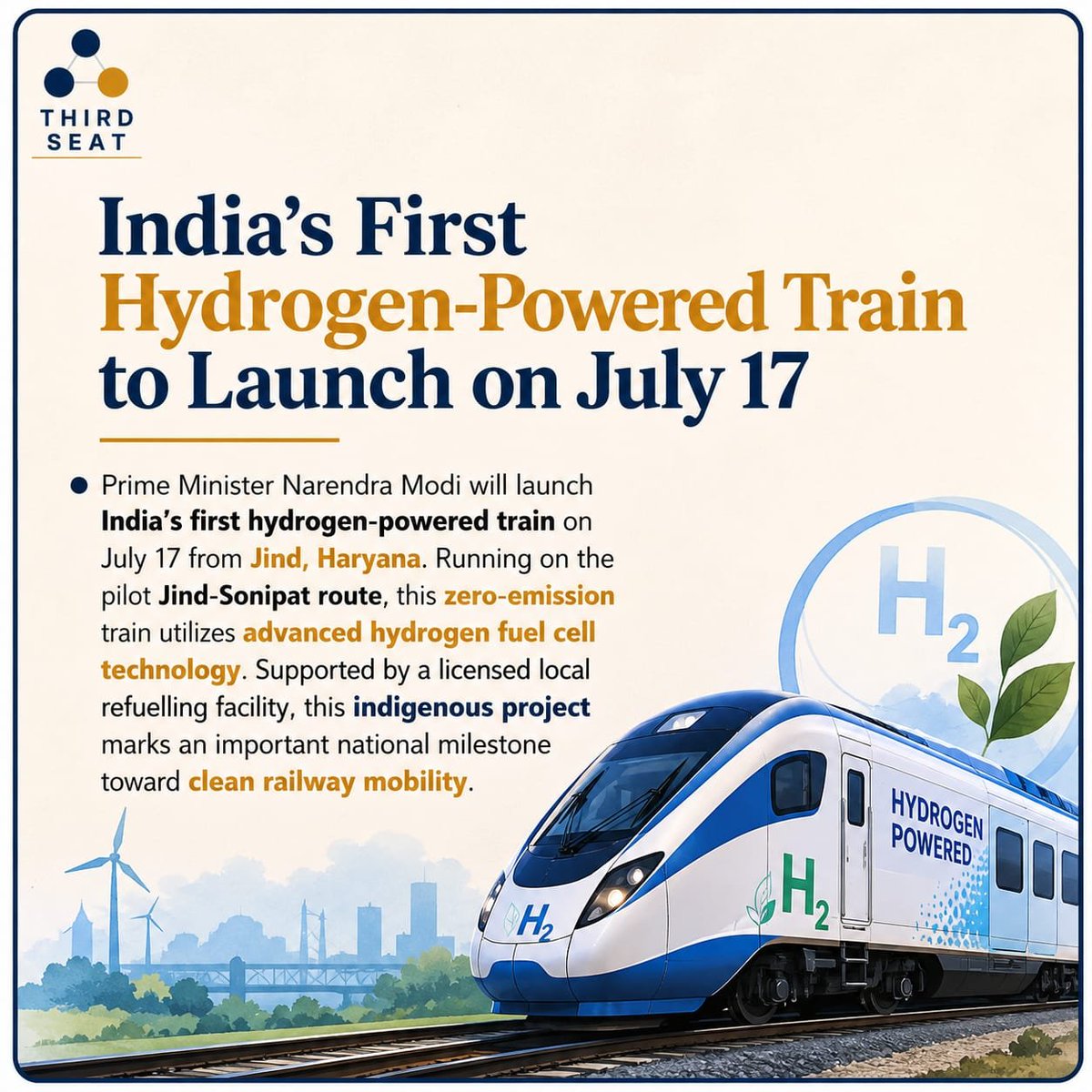 ThirdSeat_org's tweet photo. The Historic Evolution of Indian Railways Takes a Giant Leap.
@narendramodi @AshwiniVaishnaw @RailMinIndia
#HydrogenTrain #NetZeroIndia #IndianRailways #MadeInIndia https://t.co/W3oJ33fuzn