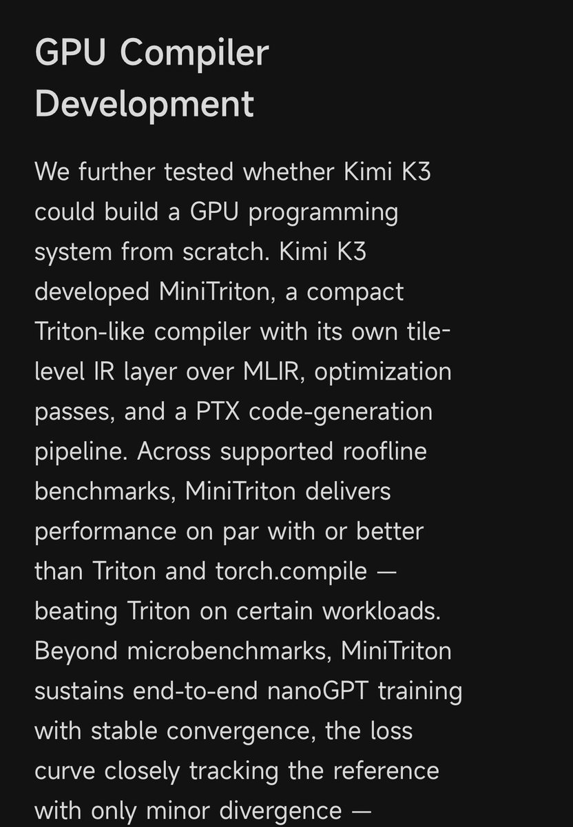 Vishvanand's tweet photo. did china just wink at NVIDIA’s supposedly unassailable CUDA moat with this section in the kimi blogpost? https://t.co/o2Mmc0El6R