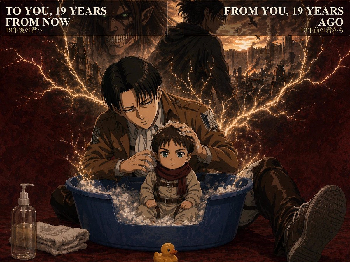 whatif_onesan's tweet photo. To You, 19 Years From Now.
From You, 19 Years Ago.
#attackontitan #levi #worldcup #whatif https://t.co/jrZuuz4ZrZ
