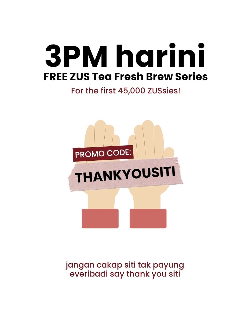 ZUSCoffee's tweet photo. everybody say thank you, @CTNurhaliza11 😗

For first-timers, experience the aroma first, followed by the full-bodied tea and its lingering finish. Then, repeat the same thing with the next cups hehe 🤭 https://t.co/FCvxvCVyhX