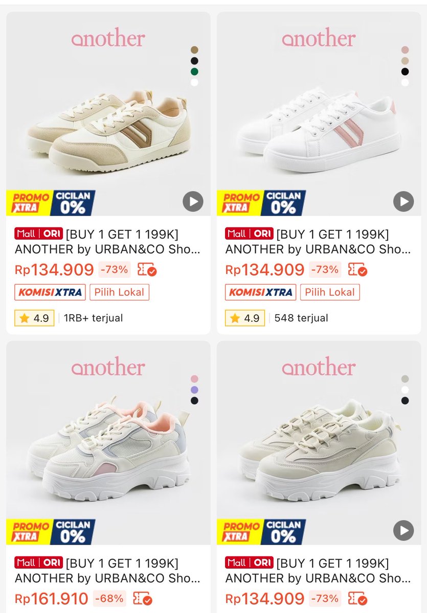 chielahk's tweet photo. SNEACKERS LUCU GA HARUS MAHAL‼️👟🤍

Baru aja nemu yang isinya kece semua.
Modelnya clean, warnanya cakep &amp; gampang diapaduin sama outfit apa aja ✨

🤎 look premium
🤎 nyaman buat daily 
🤎 mulai 100ribuan aja https://t.co/J94PQ9ps6i