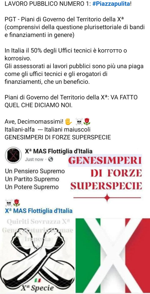 GentleCommand's tweet photo. LAVORO PUBBLICO NUMERO 1: #Piazzapulita!

PGT - Piani di Governo del Territorio della Xª (comprensivi della questione plurisettoriale di bandi e finanziamenti in genere)

In Italia il 50% degli Uffici tecnici è koгготто о korrosivo. 
Gli assessorati ai ... https://t.co/YW7lwQaaTf