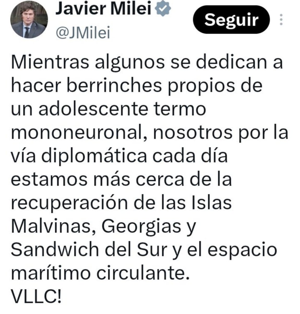 soniafnqn's tweet photo. Proyectando @JMilei ?
Ud tiene complejo de adolescente mononeuronal! Insulta, plagia, se arrastra ante Trump y miente SIEMPRE!
No hay negociaciones formales por las islas.
Exigirle que no mienta es imposible, ud es un mitómano, pedirle que ponga gente idónea es una utopía!
#QGDM https://t.co/gHrr64E0Fy