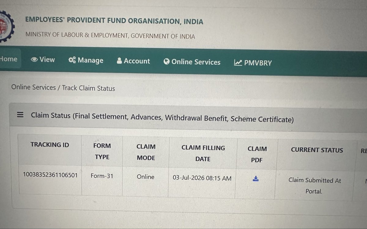 Shivajul20's tweet photo. Hi Team,
I submitted my EPF on medical illness grounds on 3rd July and it is still showing as submitted at portal. There has been no progress in last 15 days. It is medical emergency- kindly action faster @officialepfo @epfobandra UAN 100383523611 Tracking ID 10038352361106501 https://t.co/GdHGnXKnY9