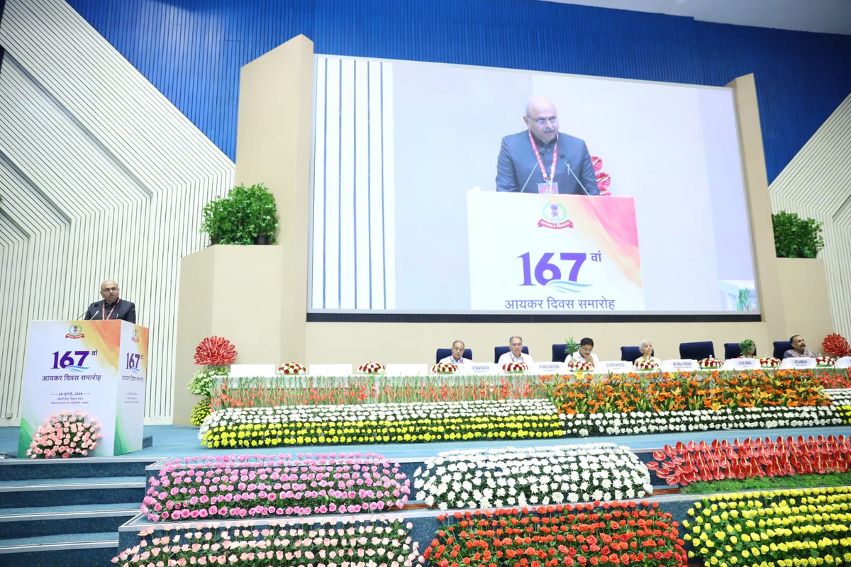 IncomeTaxIndia's tweet photo. Shri Ravi Agrawal, Chairman, CBDT, welcomed the Hon'ble Finance Minister, Smt. @nsitharaman and distinguished guests, and recalled the priorities outlined by the Hon'ble Finance Minister during the previous Income Tax Day and at the PRARAMBH programme earlier this year, which have guided the Department's work over the past year.

He highlighted the Department's sustained efforts to reduce litigation, deliver faster taxpayer services, issue timely refunds, strengthen grievance redressal, enhance tax certainty, and deepen taxpayer engagement through initiatives such as PRARAMBH and Samvaad.

Emphasising that technology should make compliance simpler, he highlighted key digital initiatives including PAN2.0, ITBA 2.0, CPC 2.0, INSIGHT 2.0, IEC 3.0, Kar Saathi and the SAKSHAM NUDGE framework, aimed at enhancing taxpayer experience and promoting voluntary compliance.

He thanked the Government for its continued support in strengthening the Department's technological and institutional capacity. He also acknowledged the contributions of all CBDT verticals and the officers involved in framing the Rules and Forms under the Income-tax Act, 2025. He also thanked the retired officers and officials of the Department, observing that the Department has been built over generations by their dedication, professionalism and commitment to public service.

Reaffirming the Department's commitment to a fair, transparent, trusted and taxpayer-centric tax administration, he said the journey ahead would continue to be driven by innovation, collaboration and public service.