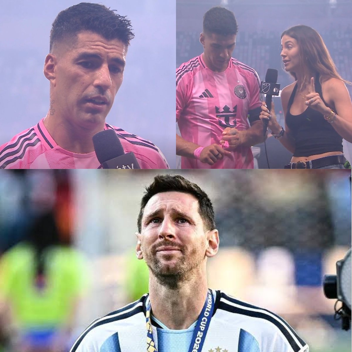 SVargasOK's tweet photo. 🇺🇾 Tras su doblete con el Inter Miami, Luis Suárez se refirió al Mundial de Messi:

"Es admirable. Dio una demostración más de la ambición que tiene por ser el mejor jugador del mundo jugando hasta el último partido dejándolo todo. Dejó a su selección allá arriba, tiene cero reproches contra sí mismo por lo que demostró.

Por la edad que tiene, creo que es un ejemplo para todos; podría haber estado en su casa y fue con esas ganas de querer ganar la Copa del Mundo con su país, y lamentablemente no pudo".

🎙 @soyantosports.
