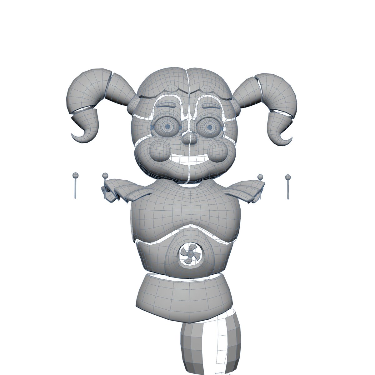 lumiere3dx's tweet photo. Finally making my own Circus Baby model 🌛
#fnaf #circusbaby #b3d https://t.co/Ockh7jCb12
