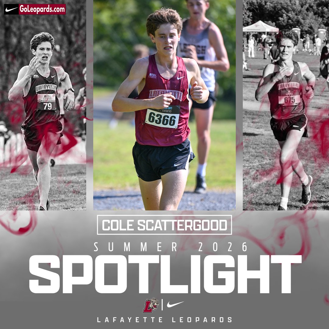 GoLeopards's tweet photo. ☀️Summer Spotlight Series🏖️

Incoming junior Cole Scattergood has been a consistent member of the cross country program for his first two years at Lafayette. Scattergood finished in the top 25 at the Temple Owls Invitational and against Lehigh. He earned 79th at the Patriot League Championships and competed in the NCAA Mid-Atlantic Regional Championships. Scattergood brings experience to the team and will be someone the underclassmen can look up to throughout the 2026 season.

#RollPards #ClimbTheHill #SummerSpotlight | @LafCol @PatriotLeague @LafayetteAlumni