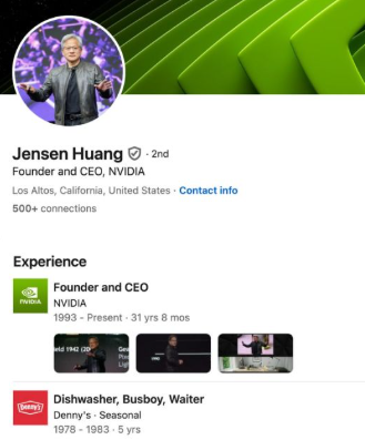 theaveragegal__'s tweet photo. @JensenHuang @nvidia Never bet against someone with this kind of track record. https://t.co/ofGodKiJqX