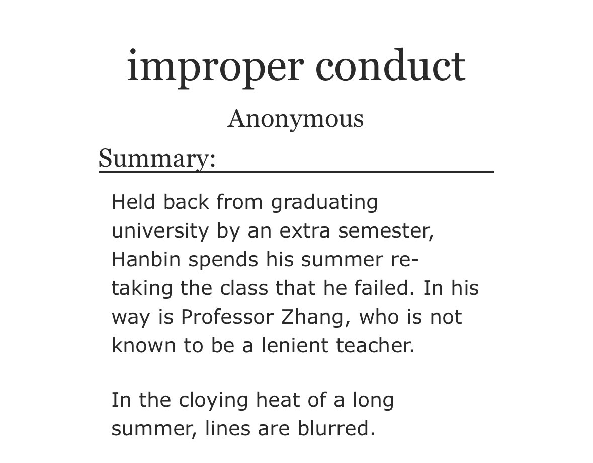 starryskiesfest's tweet photo. improper conduct

͙͘͡★ NB. Explicit
͙͘͡★ 8.3k, ½ Chapters
͙͘͡★ Teacher-Student Relationship, Age Difference, Summer Romance

🔗 https://t.co/H5zslSLAWM https://t.co/HmejK5LAPL