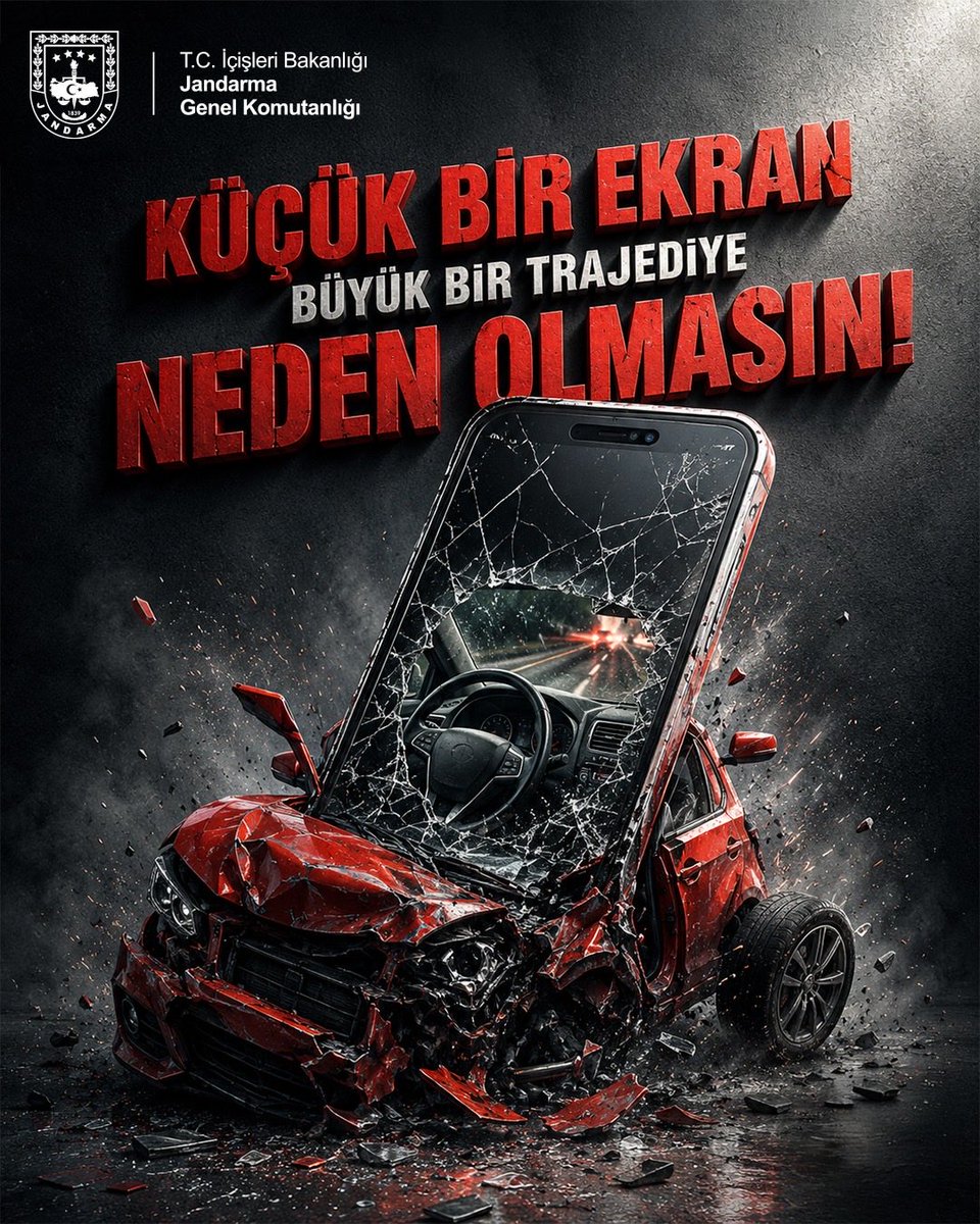 jandarma's tweet photo. Değerli Yol Kullanıcıları❗
️
Trafikte seyir halindeyken cep telefonu ile ilgilenmek önüne geçilemeyen sonuçlara sebep olabilir.📵
Eğer trafikteyseniz ve cep telefonu ile konuşmanızı gerektiren acil bir durum var ise lütfen aracınızı emniyetli bir yere park edin ve sonrasında görüşmenizi yapın.⚠️