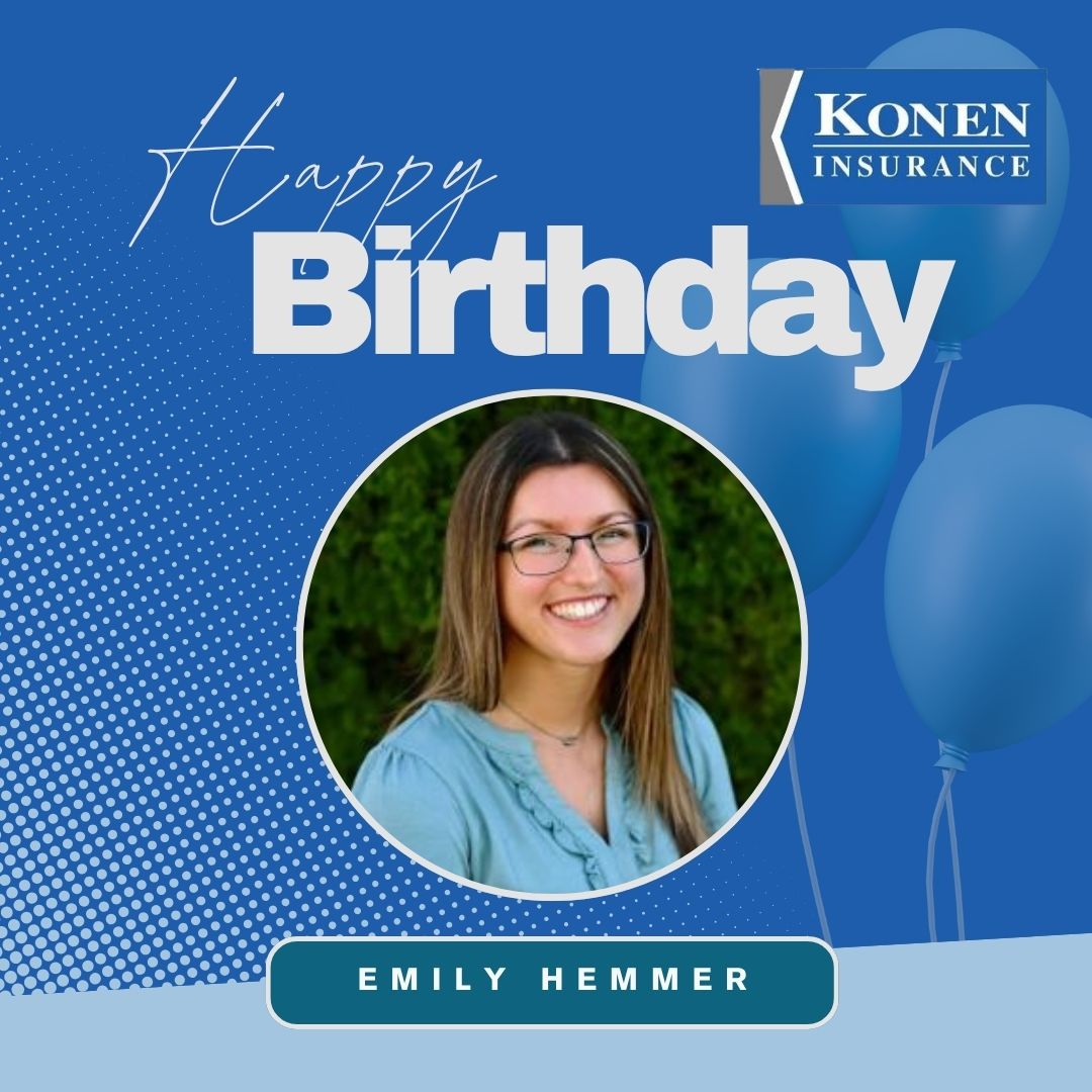 koneninsurance's tweet photo. Please help us celebrate Emily's birthday today! We appreciate everything she brings to the Konen Insurance team and hope her day is filled with joy, fun, and a little extra cake. Have a wonderful birthday, Emily! https://t.co/ldp77TCsIY
