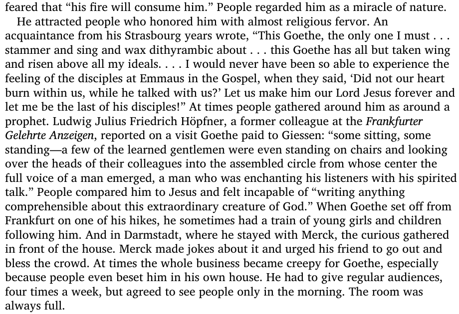 realKalos's tweet photo. Goethe’s Promethean self-confidence attracted people who honored him with almost religious fervor. https://t.co/yd1Zq4Ioi4