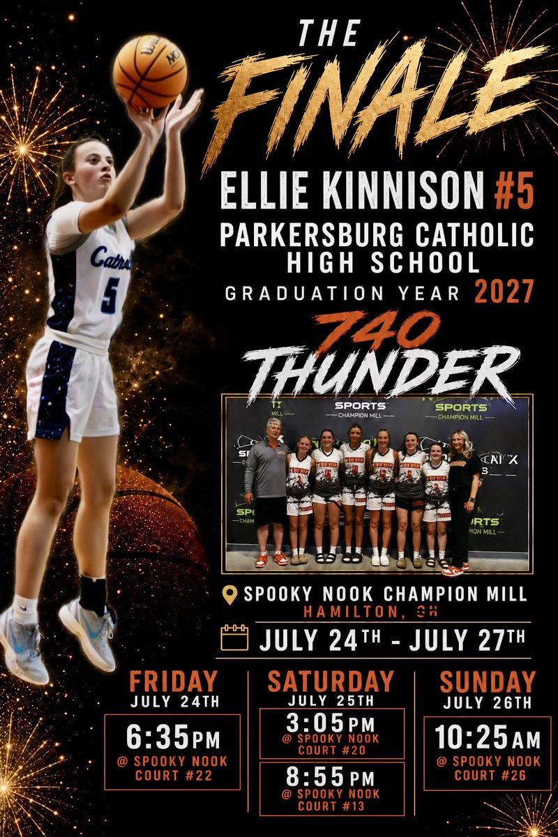 KinnisonEllie05's tweet photo. One last AAU tournament. 🏀
So thankful for the teammates, coaches, and memories that made this journey so special. 
The Finale.
See you at Spooky Nook.
@OhioThunder740 https://t.co/ZYsuPmYTum