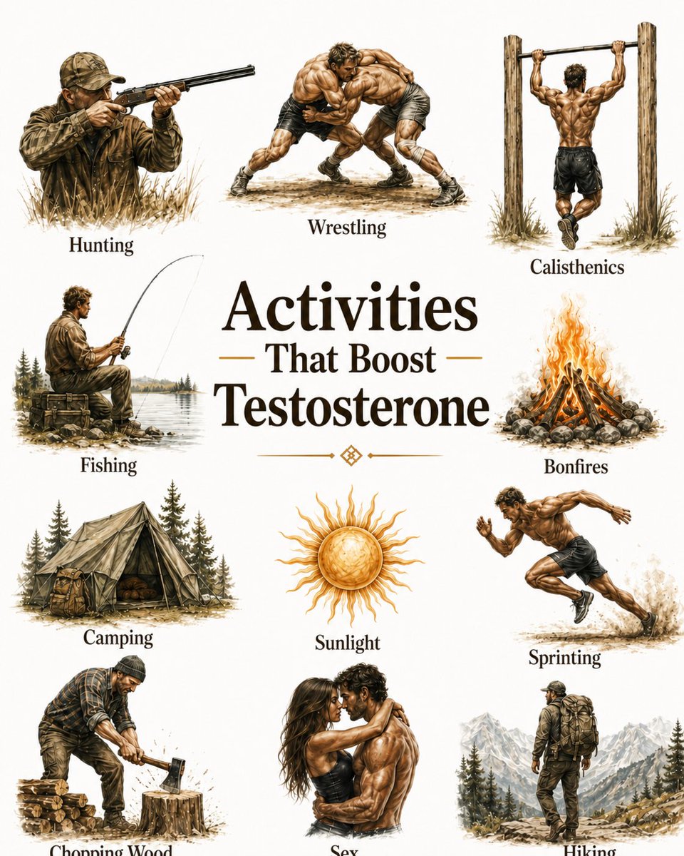 PowerBruteHQ's tweet photo. Activities that boost testosterone https://t.co/JONQhljVQI