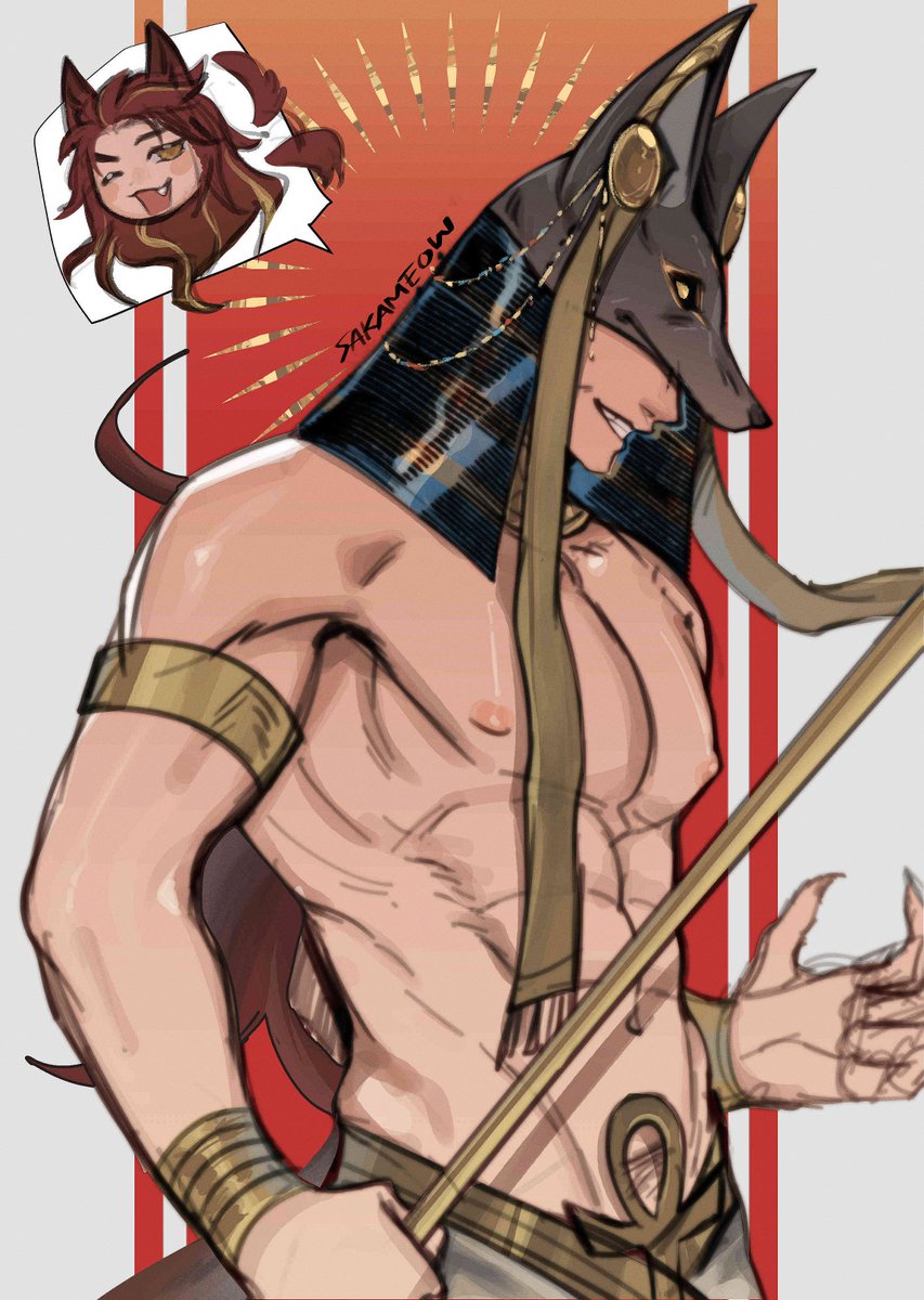 sakameow's tweet photo. I got obsessed with the Anubis helmet 😔 imagine him with long hair tho,,
#valko https://t.co/tDrhgunqdz