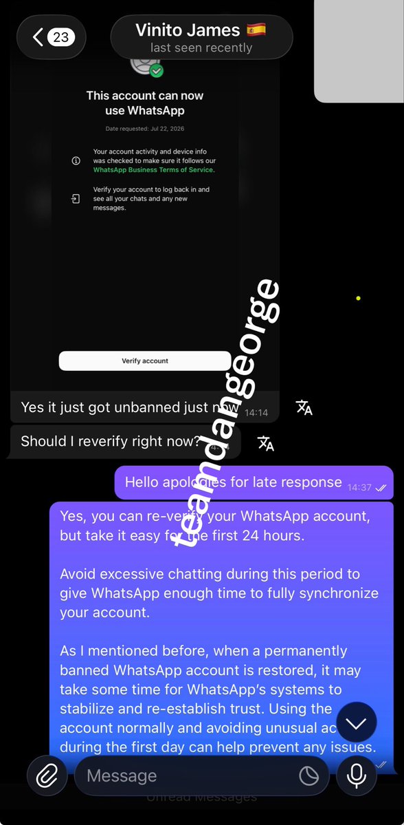 teamdangeorge's tweet photo. WHEN A WHATSAPP BUSINESS ACCOUNT GOES PERMANENTLY BANNED: WHAT’S REALLY AT STAKE?

For many businesses, WhatsApp Business has become the primary way to communicate with customers. Orders are confirmed there, support is provided there, invoices are shared there, and long-term client relationships are built there.

That’s why a permanent WhatsApp ban isn’t just the loss of an app.

For some businesses, it can bring operations to an immediate standstill.

A WHATSAPP BUSINESS ACCOUNT IS MORE THAN A PHONE NUMBER

Over time, a business account becomes part of a company’s identity.

Customers recognize it.

They trust it.

They return to it whenever they need support, make another purchase, or ask questions about products and services.

When that account is permanently banned, businesses may suddenly lose access to:

• Ongoing customer conversations.
• Years of chat history.
• Product catalog interactions.
• Customer trust and familiarity.
• Sales opportunities already in progress.
• Follow-up conversations with existing clients.
• Business continuity built around a single communication channel.

The consequences often extend far beyond messaging itself.

THE HIDDEN COST OF A PERMANENT BAN

Many business owners focus only on recovering the account.

However, the financial impact can begin immediately.

Customers waiting for replies may assume the business has closed.

New enquiries remain unanswered.

Existing orders may be delayed.

Returning customers may move to competitors after receiving no response.

Even if the business eventually recovers, rebuilding customer confidence can take far longer than restoring day-to-day operations.

WHY PREPARATION MATTERS

Many companies invest heavily in marketing but overlook communication resilience.

Every business that depends on WhatsApp should also think about continuity.

Ask yourself:

• If your WhatsApp account disappeared today, how would customers contact you tomorrow?
• Do your customers know another way to reach your business?
• Is your communication strategy dependent on a single platform?
• Have you prepared alternative channels for urgent customer support?

These are questions many businesses only ask after it’s too late.

BUILDING A MORE RESILIENT BUSINESS

No single platform should become the only bridge between a business and its customers.

Successful businesses often encourage customers to connect through multiple channels, such as email, websites, or other official contact methods, so communication can continue if one service becomes temporarily unavailable.

Digital resilience isn’t just about cybersecurity.

It’s about making sure your business can continue serving customers when unexpected disruptions occur.

THE BIGGER PICTURE

A permanent WhatsApp Business ban doesn’t only interrupt conversations.

It can interrupt sales, customer relationships, reputation, and business growth.

The businesses that recover the fastest are often those that planned for the unexpected long before it happened.

Because in business, communication is an asset.

And protecting that asset is just as important as protecting your products, your finances, or your brand.

Need help ? Write to our team check bio ⬆️
#teamdangeorge #WhatsAppBusiness
