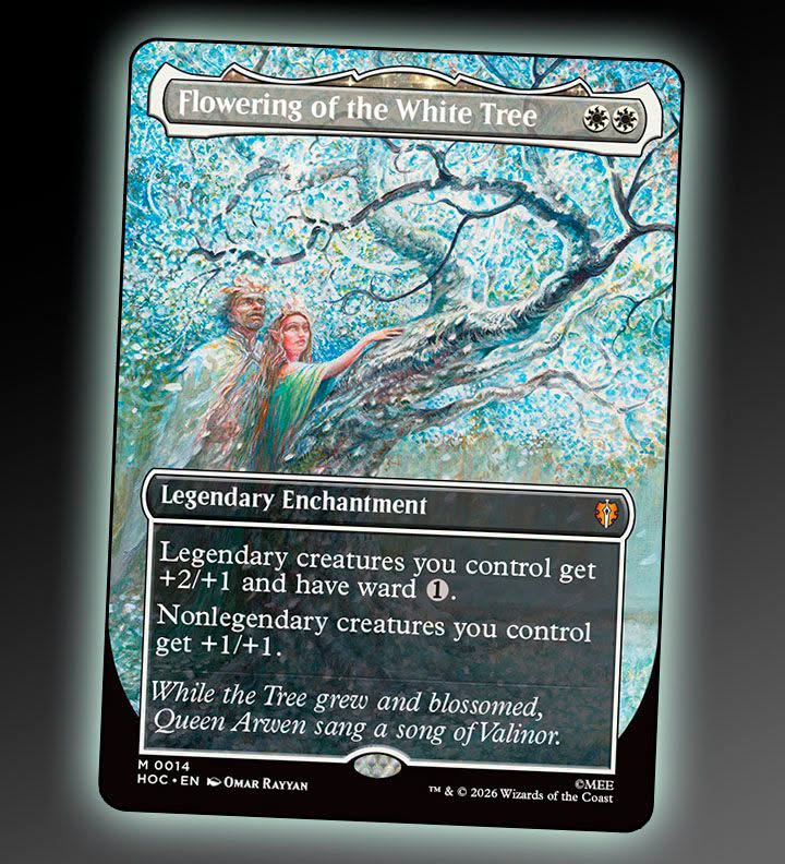 wildstwawberry's tweet photo. I think Universes Beyond is at its best when it feels like a flex that a world like Middle Earth gets to be depicted by the best artists in the world - Magic's artists.

Even if you never play these cards, a functional 300+ art drop for a world like this is literally unheard of. https://t.co/dclXvcScMZ