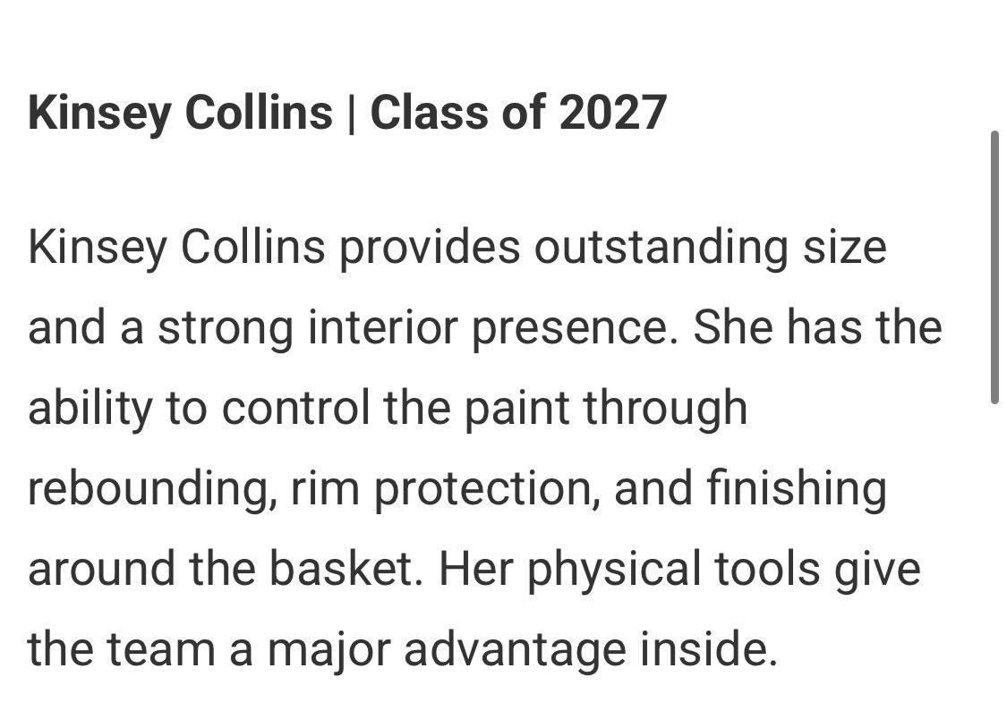 Kinsey Collins 2027 (#11 & #32) 6'0 Guard/Forward tweet media