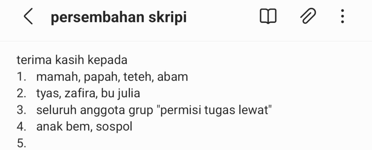 chokopye's tweet photo. skripsi blm mulai, tp udah mulai list ucapan terima kasih😋 https://t.co/mfFXBg0mDO