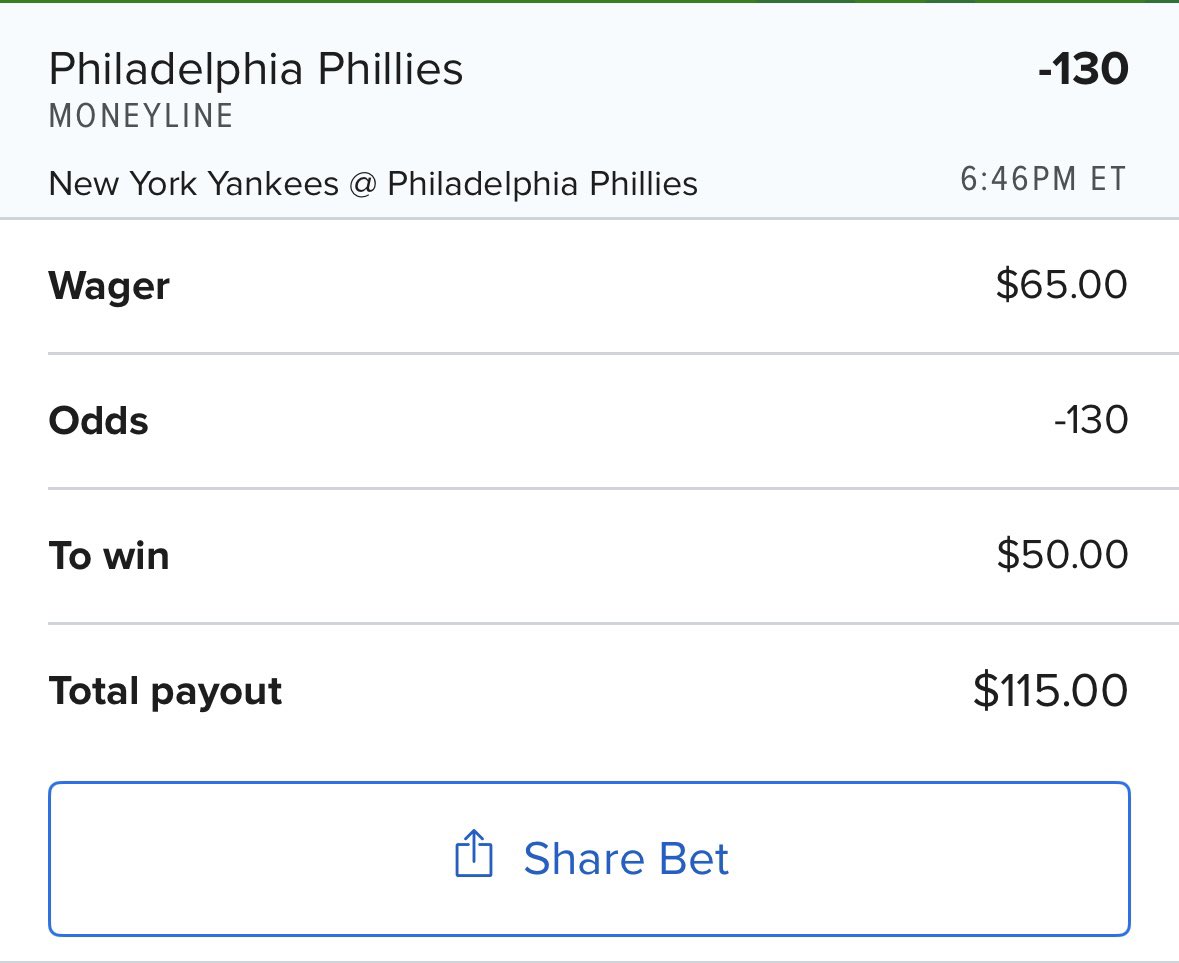 DisciplineWager's tweet photo. 7/24 MLB⚾️

Phillies ML -130
1U

#Gambling𝕏 
#MLB 
#gamblingtwitter https://t.co/Y8Jtwa1qo6