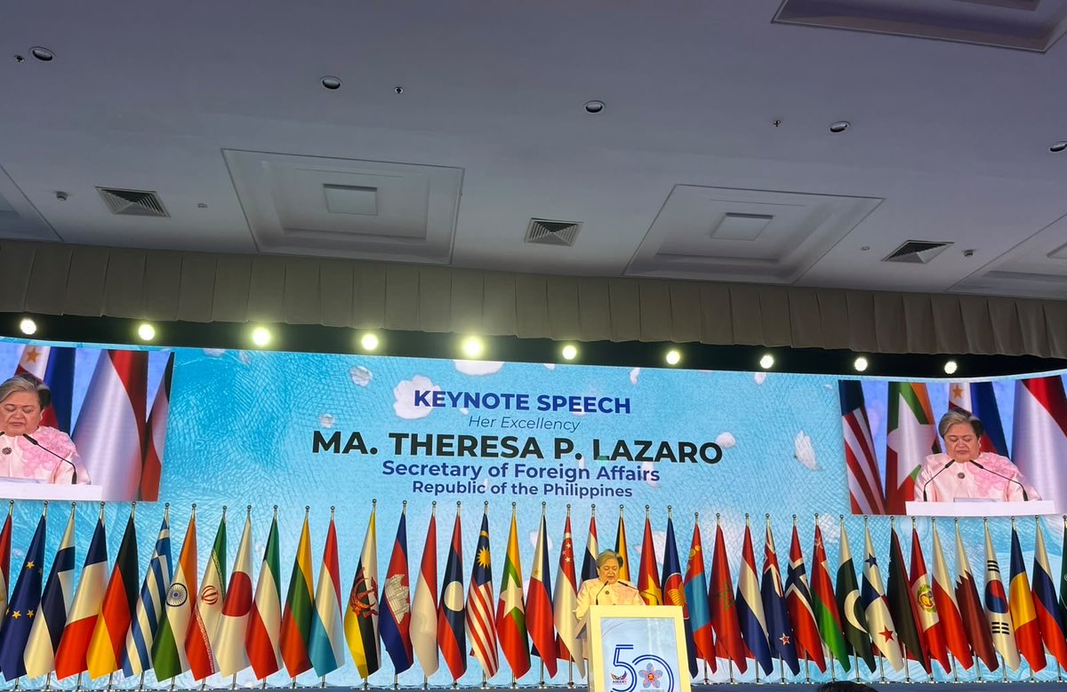 UKRinPH's tweet photo. At #TAC50 hosted by @DFAPHL, Ambassador Yuliia Fediv reaffirmed Ukraine’s commitment to sovereignty, territorial integrity &amp; peaceful settlement of disputes. Russia’s aggression violates the UN Charter and TAC. Ukraine seeks deeper practical cooperation with @ASEAN. https://t.co/TbnSy6gJIb
