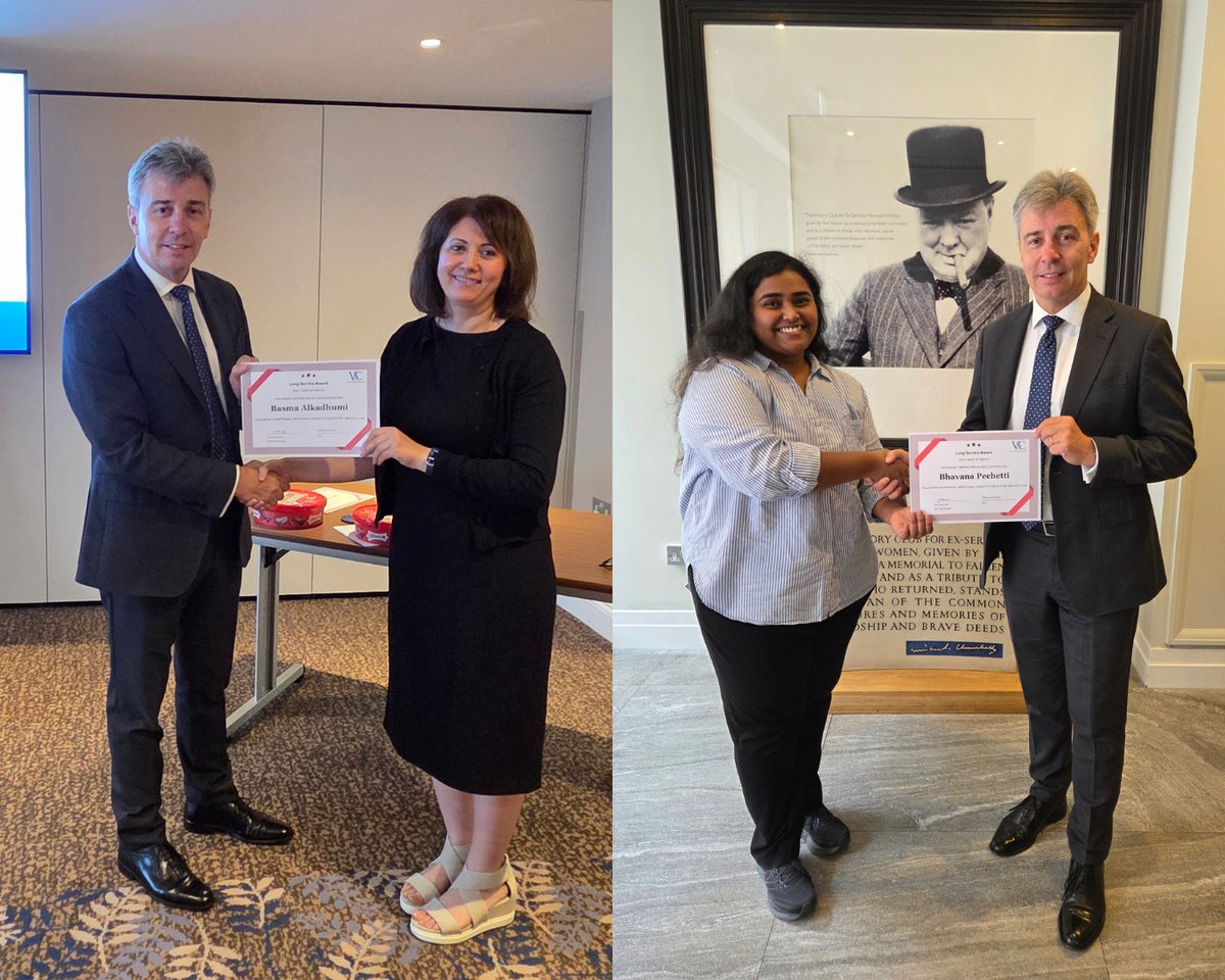 VictoryServices's tweet photo. 🎉 This week we celebrated our #VSC Employee Service Awards! #Congratulations to our recipients:
🏅5 Years: Jose Sousa Coelho, Daniela Marino
🏅2 Years: Basma Alkadhumi, Bhavana Pechetti, Colin Francis CBE, Damarion Lobban, Mohammed Sohel &amp; Ruben Chausy Vieira.
#StaffRecognition https://t.co/owxBJUNqUL