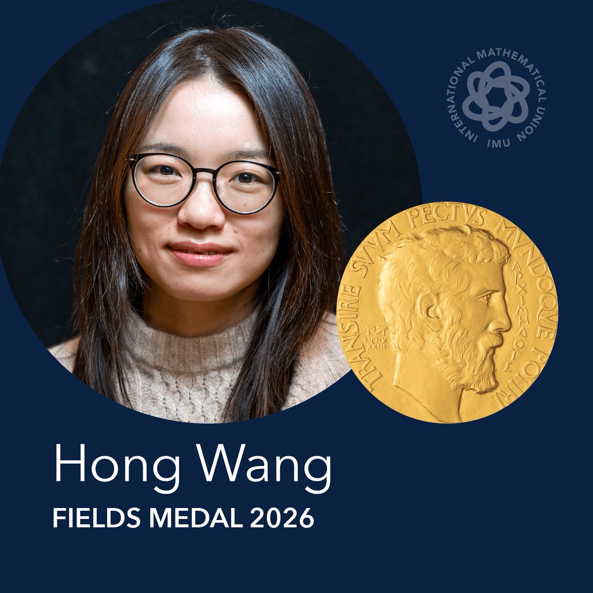 zhangxinyan2021's tweet photo. Chinese mathematicians #DengYu and #WangHong were awarded the #FieldsMedals at the 2026 International Congress of Mathematicians, marking the first time Chinese mathematicians have won the prestigious honor. https://t.co/YP9Gb6Kfa8