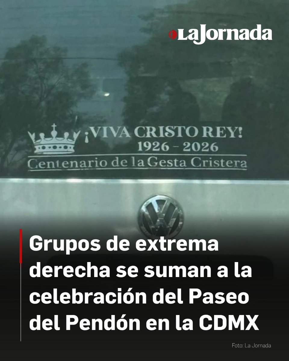 lajornadaonline's tweet photo. La recreación en la Ciudad de México del virreinal Paseo del Pendón —festividad que durante la Colonia conmemoraba la Conquista y ratificaba la sumisión ante la corona española— ha generado polémica tras la sumatoria de organizaciones de extrema derecha y movimientos tradicionalistas.

La convocatoria para el desfile de agosto ha sido difundida por agrupaciones como la Unión Nacional Sinarquista y el Círculo Tradicionalista Celedonio de Jarauta, los cuales reivindican la ceremonia como un acto de fidelidad a la monarquía hispánica y de honra a las fuerzas de la Conquista de 1521.

Más información en: https://t.co/ZluwKLAqZ0