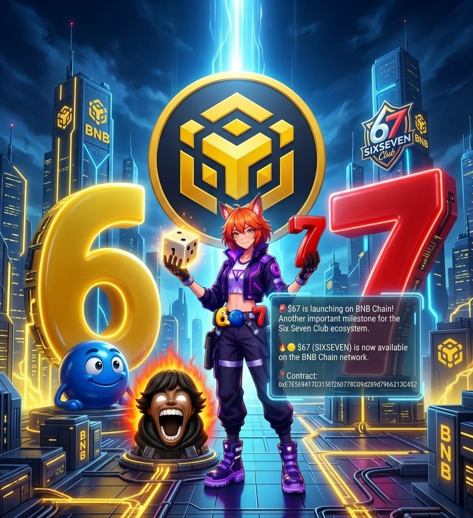 svetika_t76828's tweet photo. 🚨 $67 выходит на BNB Chain!
Ещё один важный этап для экосистемы Six Seven Club. 🔥
$67 (SIXSEVEN) теперь доступен в сети BNB Chain.
📍Contract:
0xE7E569417D315Ef260778C09d289d7966213C452
⚡️ MC и FDV обновятся совсем скоро.
❌ Возможности для арбитража между сетями нет — всё уже синхронизировано.
⚡️Six Seven продолжает расширять своё присутствие. Если вы следите за проектом, то знаете — это только начало. 🚀https://t.co/SQh2TVpbwl
#SixSeven #SIXSEVEN #BNBChain #Crypto #Web3