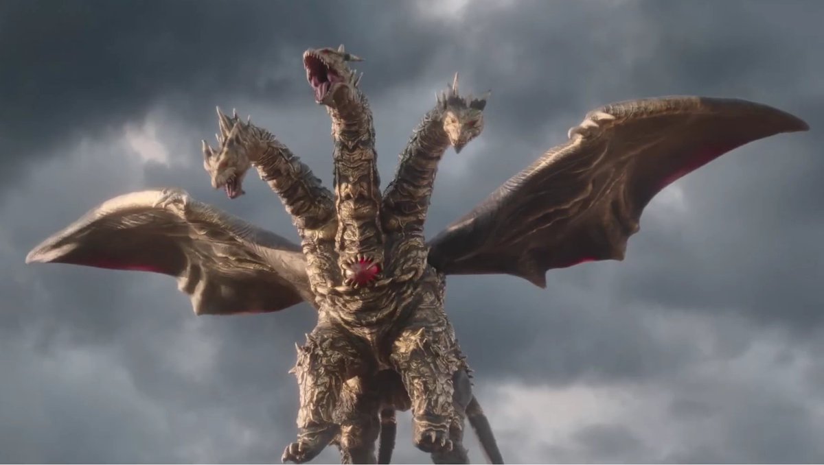 Footyzilla1321's tweet photo. a funny little thread about the not very complex but still very interesting character of Monster X / Keizer Ghidorah https://t.co/xTOTDFFjWU