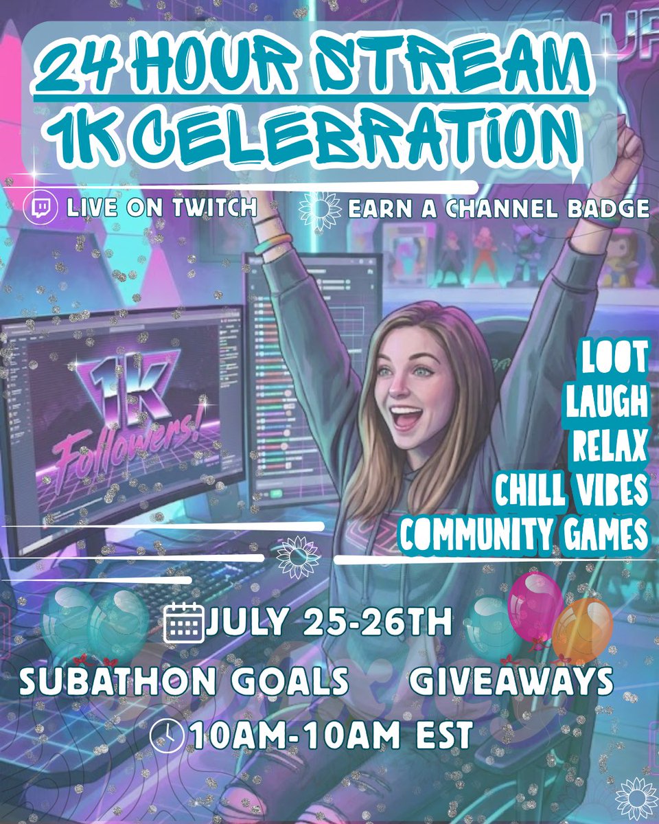 JoAxley's tweet photo. Come chat, play and celebrate with me this weekend!! Starts Saturday at 10am! https://t.co/VTdnuF7kxn