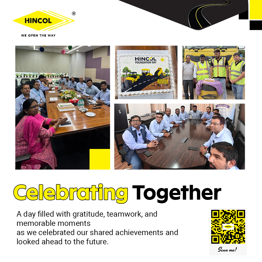 Hincol_official's tweet photo. Celebrating our 𝟯𝟮𝗻𝗱 𝗙𝗼𝘂𝗻𝗱𝗮𝘁𝗶𝗼𝗻 𝗗𝗮𝘆! Thank you to everyone who has been part of our journey. Here's to many more milestones ahead.

@HPCL @GroupeColas 

#HINCOL #32ndFoundationDay #WeOpenTheWay https://t.co/wWBggGg6Vs