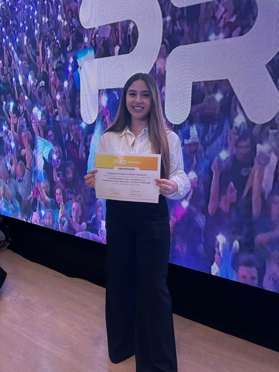 fflorcordoba's tweet photo. Sos una locura PRO Córdoba! 💛🚀

Nuevas autoridades 2026-2030 https://t.co/3xJwUDG9d7