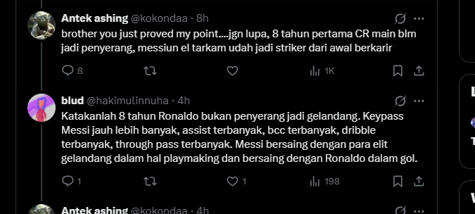 kokondaa's tweet photo. @kaeldels0l @hakimulinnuha @sedikitcemas2 @MiskinTV_ lah dari awal memang ngebahas jaman ronaldo sayap tengah dan messi sayap depan, tp yg satu di liga inggris mainya yg satu di la liga....elu yg ga nyambung datang2 bawa stat yg ga apple to apple https://t.co/ROcqfSKDLp