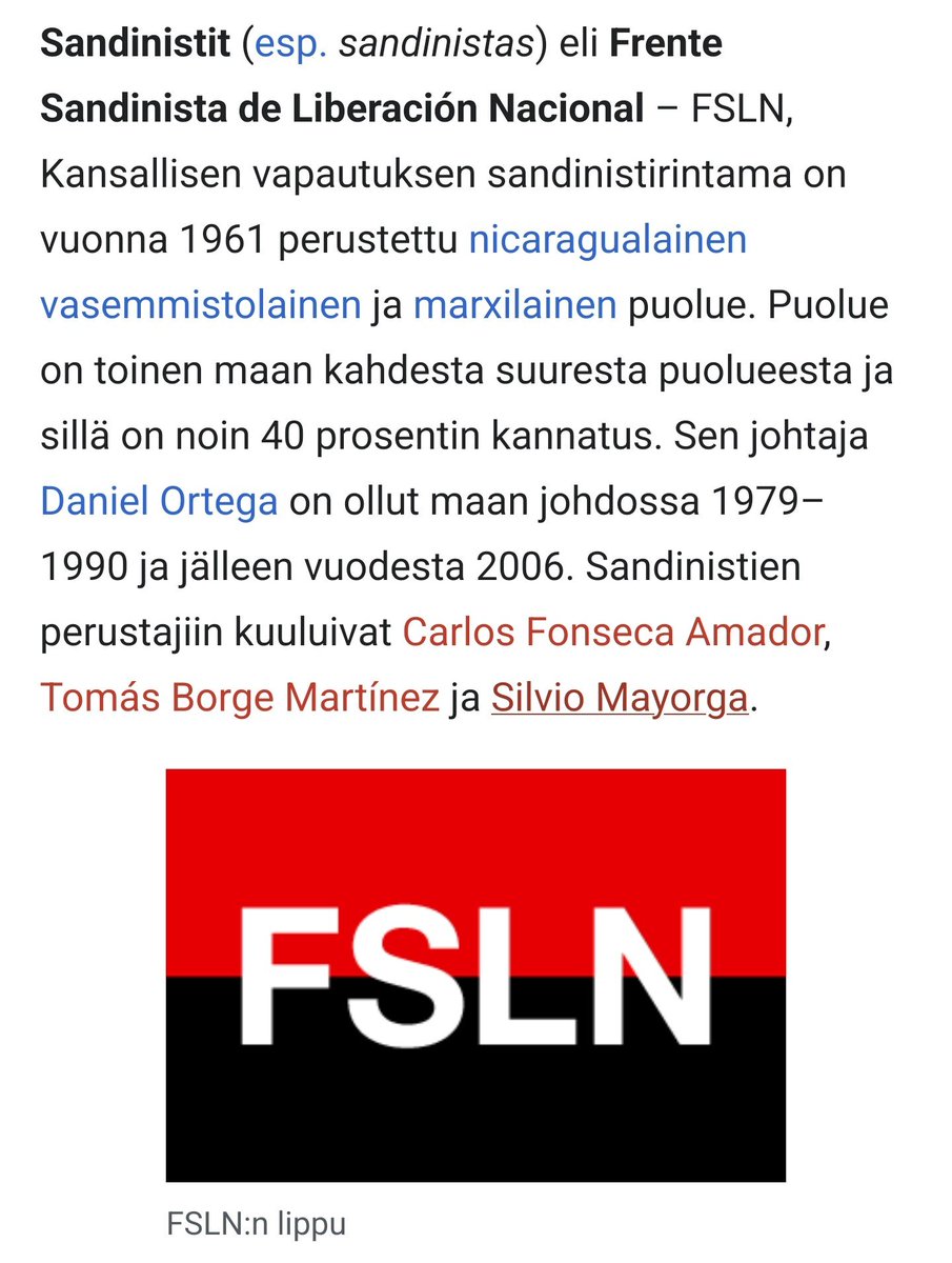TereSammallahti's tweet photo. Sosialismi näyttää taas todellisen luonteensa, kun Nicaraquan presidentti Daniel Ortega ilmoitti lopettavansa maasta vaalit. Ortegan vasemmistolaisen sandinistiliikkeen saavutuksiin kuuluu mm. kansallisen ja yksityisomaisuuden ryöstäminen puolueen johtohahmoille, abortin kieltäminen, mielenosoittajien tappaminen, poliittiset vangit ja oppositiotoiminnan väkivaltainen häirintä.

Huomionarvoista edeltävässä listassa on, että se on suunnilleen kaikkea sitä, mitä vastaan suomalaisetkin sosialistit väittävät taistelevansa. Mutta kautta maailmanhistorian sosialistiset kokeilut päättyvät aina valtioterroriin, harvainavaltaan ja hirmutekoihin. Ei siksi, että sosialistit välttämättä haluaisivat, tai ainakaan myöntäisivät haluavansa, moista. Vaan siksi, että väkivaltainen valtiokontrolli on kovakoodattu sosialismin ja kaikkien muidenkin kollektivististen aatteiden ytimeen. 

Sosialistien lupauksien ja reaalisosialismin välillä on kuitenkin hurja kuilu. Valtiojohtoisella ruoanjakelulla on tarkoitus poistaa nälkä, mutta tuloksena on maatalouden kannattavuuden romahdus, ruoan musta pörssi ja nälkäkuolemia. Korkealla verotuksella on tarkoitus poistaa köyhyys, mutta tuloksena on pääomapako, työn kannustimien tuhoutuminen ja talouskurimus. Kun raha ei enää riitä epärealististen lupausten kattamiseen, sosialistin pohtii, keneltä voisi vielä ottaa väkipakolla utopian tekohengittämiseksi. Ja kun katteettomilla lupauksilla uunotettu kansa lähtee kaduille, sosialisti päätyy kääntämään aseet kansalaisia vaataan. Näin syntyy syöksykierre kohti totalitarismia.

Tämä kaikki on hyvä muistaa aina, kun suomalainen vasemmistopoliitikko fantsuttelee sosialismia pullantuoksuisessa lehtijutussa. Tai myy sosialismia vetoamalla peruskouluun, sosiaaliturvaan ja työntekijöiden oikeuksiin, aivan kuin kukaan niitä Suomessa vastustaisi. Pullantuoksuisten lupauksien taustalta kun löytyy aina se "antifasismilla" ja "tasa-arvolla" itseään markkinoiva punamusta aate, joka pitää maailmanhistoriassa kärkisijaa nälkään, sairauksiin, vankileireillä ja kuolemanpartioiden luoteihin tapettujen ihmisten määrässä. Älkää menkö halpaan. #Terestroika
 https://t.co/BjqY1O4s80
https://t.co/dZ56Wx2d1o