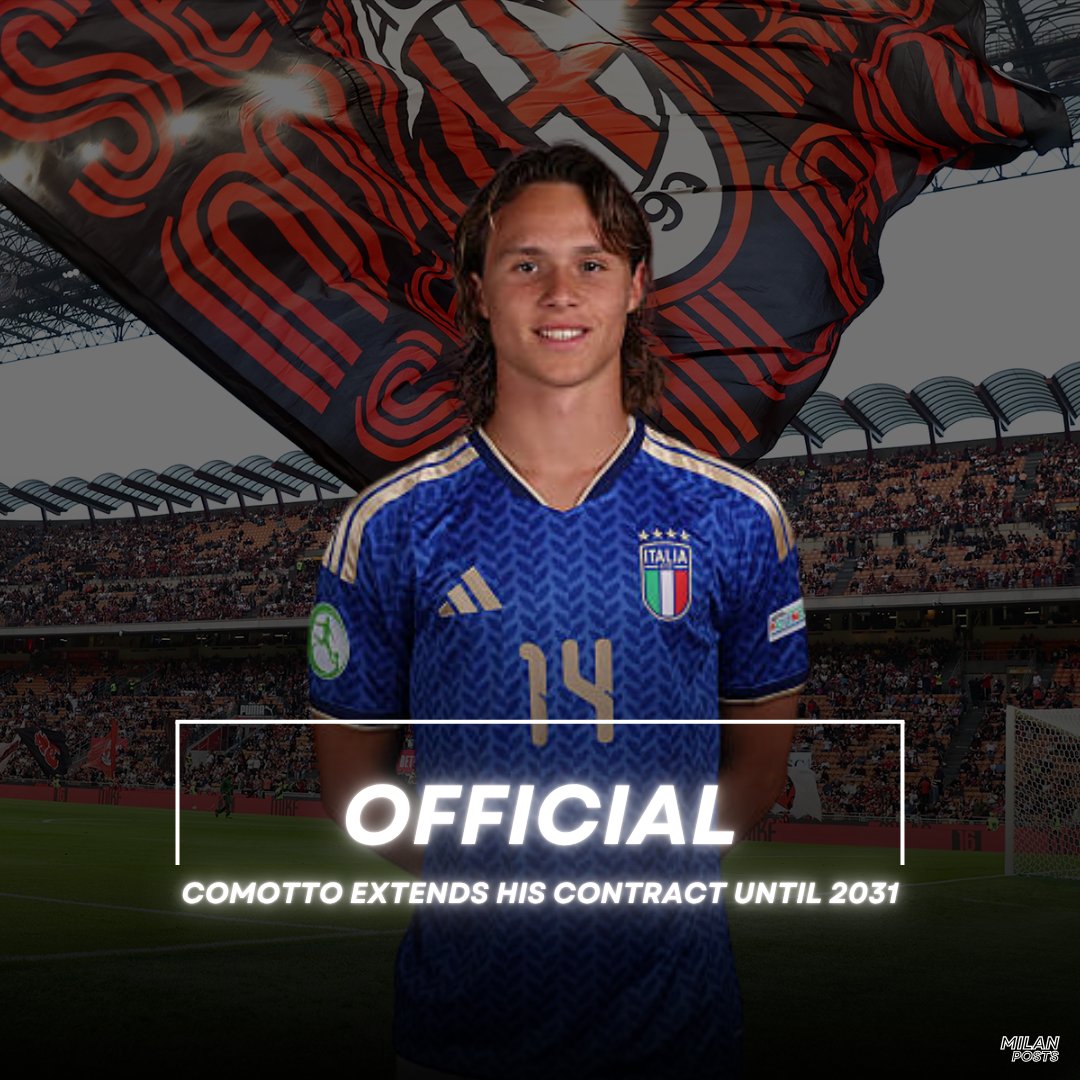 MilanPosts's tweet photo. 🚨 OFFICIAL: Christian Comotto 2⃣0⃣3⃣1⃣ https://t.co/FSbWIHjgJt