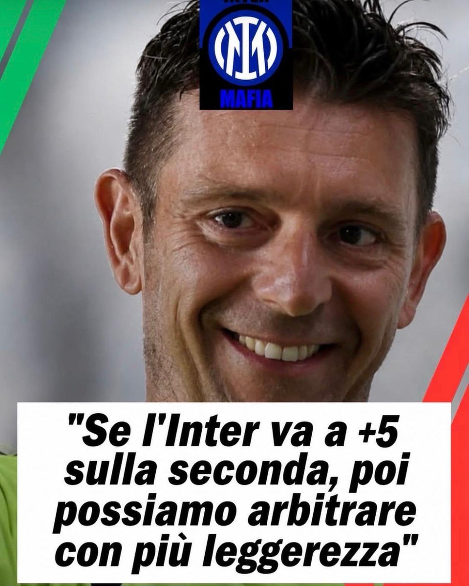 MazzaferroRocco's tweet photo. Per la stagione 2026/27 io una soluzione ce l'avrei. 
Dopo il Rosa Camuna a tutta l'#Inter (perchè solo a #Bastoni?), facciamo partire #Inter con +5 dalla 1° giornata, così siamo tutti più leggeri.
Che ne dite @giomalago @andreaabodi @FIGC? https://t.co/ZGBpr5ulMY