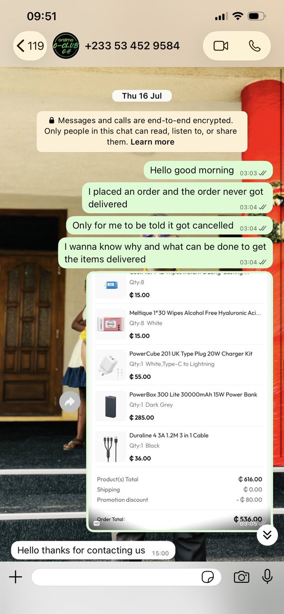 Baron_Baltimore's tweet photo. @oraimo_ghana, your customer care experience has been very terrible. I placed an order for some items in JUNE.  The order took forever to process, only for it to get canceled later with no explanation whatsoever. And customer care too just left me unattended to. https://t.co/h7XjHFBjVy